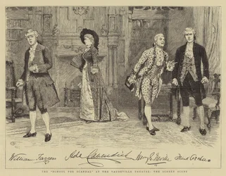 The School for Scandal at the Vaudeville Theatre, the Screen Scene